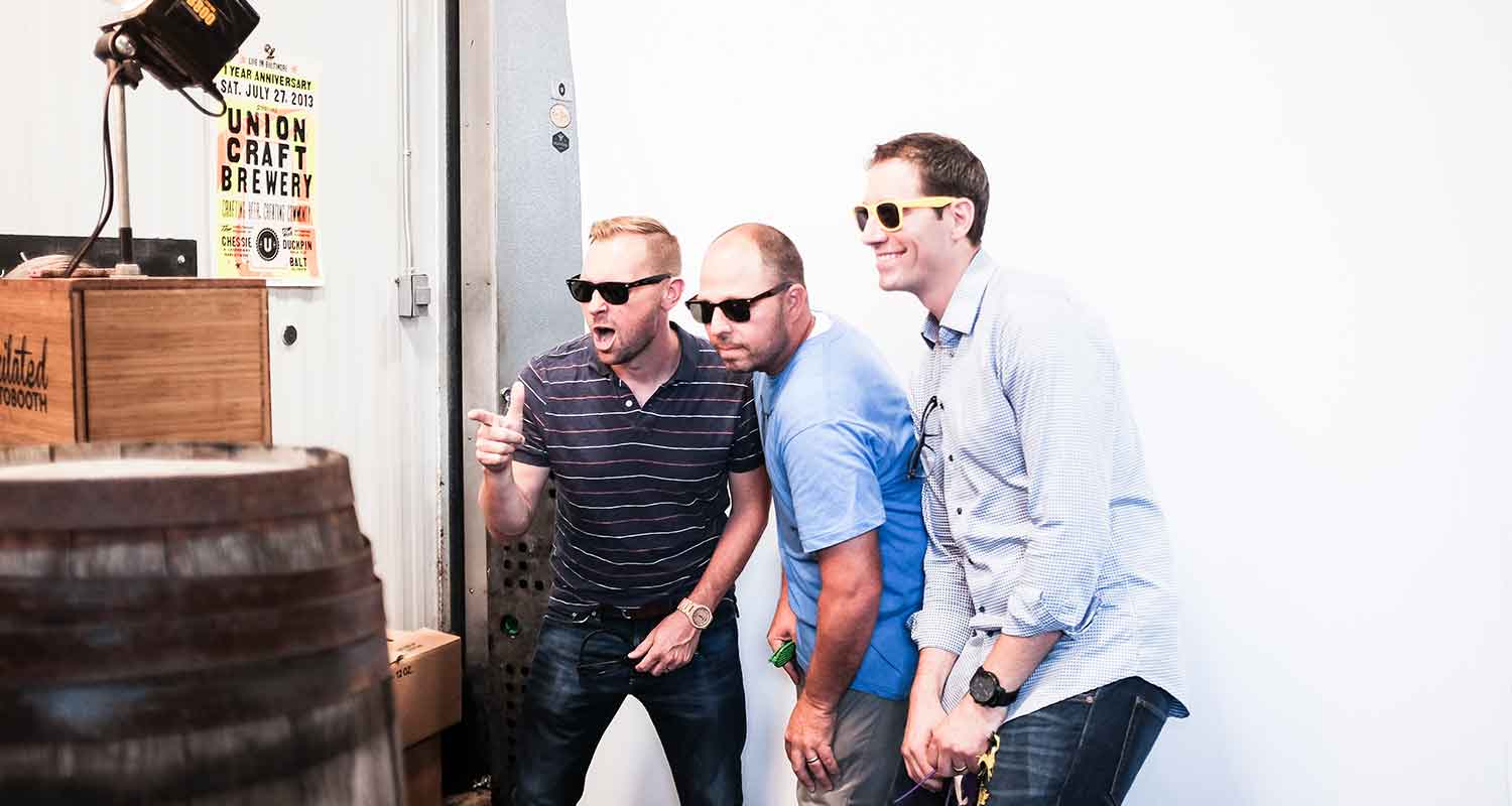 Dave, Jody and Darren getting weird in the Pixilated photo booth.(Photo: John Waire)