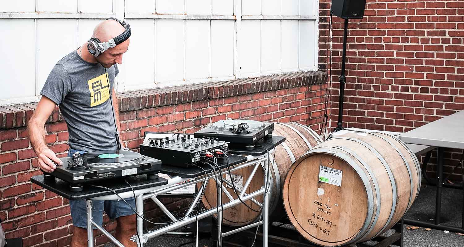 Tom Kraak kept the tunes going all night for ELM's guests at Union Craft Brewery.(Photo: John Waire)